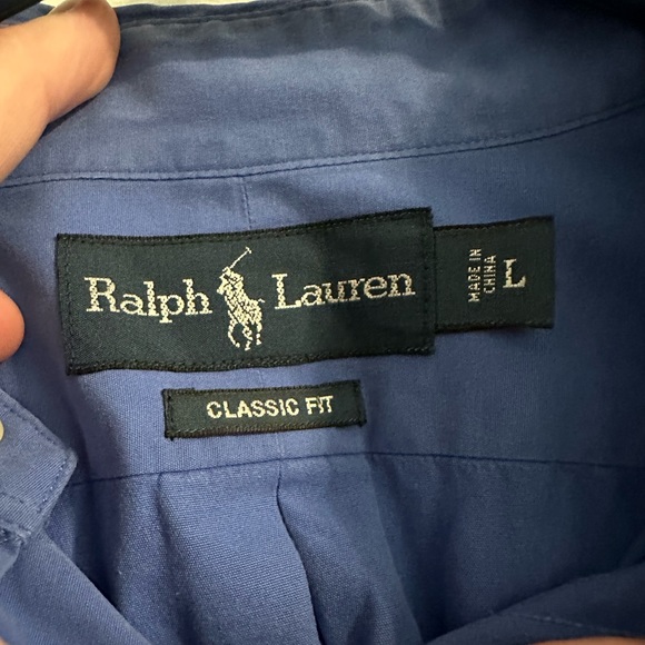 Men’s Polo RL - Blue Classic Fit  button up shirt - Size L - Picture 3 of 3